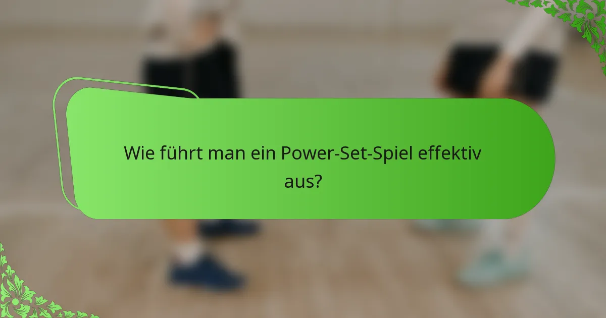Wie führt man ein Power-Set-Spiel effektiv aus?